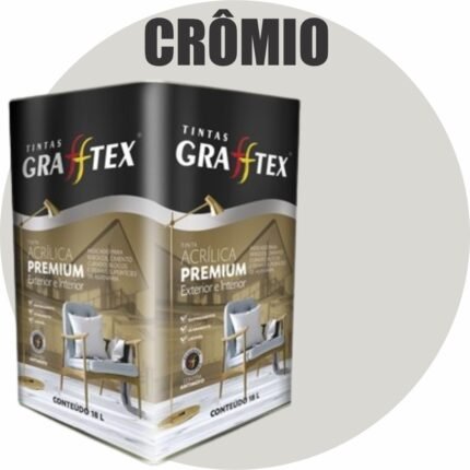 TINTA ACRILICA FOSCA PREMIUM INT/EXT 18L CROMIO GRAFFTEX-