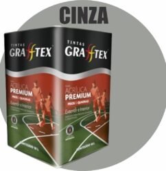 TINTA ACRILICA FOSCA PISOS E QUADRAS PREMIUM 18L CINZA GRAFFTEX-