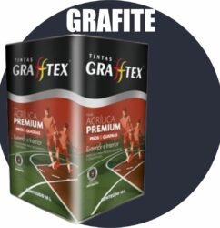 TINTA ACRILICA FOSCA PISOS E QUADRAS PREMIUM 18L GRAFITE GRAFFTEX