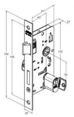 FECHADURA ESPELHO INOX (33) 804/33 EXTERNA STAM 40467