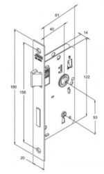 FECHADURA ROSETA QUAD INOX (35) 813/35 INTERNA STAM 41748