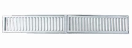 GRELHA ALUMINIO ESCOVADO COM PORTA GRELHA 15X100CM PRIME ALUMINIO