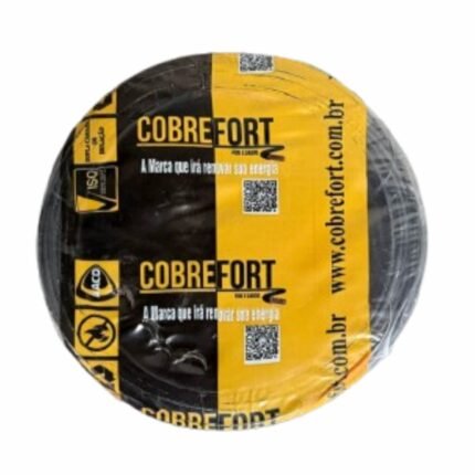CABO FLEXIVEL 750V COBREFORT ROLO 100M 4,0MM PRETO