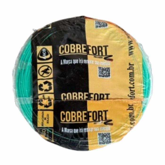 CABO FLEXIVEL 750V COBREFORT ROLO 100M 4,0MM VERDE