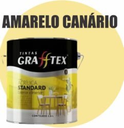 TINTA ACRILICA FOSCA STANDARD INT/EXT 3,6L AMARELO CANARIO GRAFFTEX