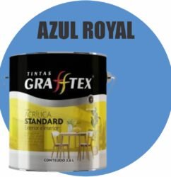 TINTA ACRILICA FOSCA STANDARD INT/EXT 3,6L AZUL ROYAL GRAFFTEX