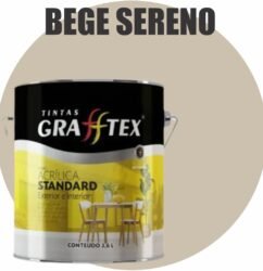 TINTA ACRILICA FOSCA STANDARD INT/EXT 3,6L BEGE SERENO GRAFFTEX