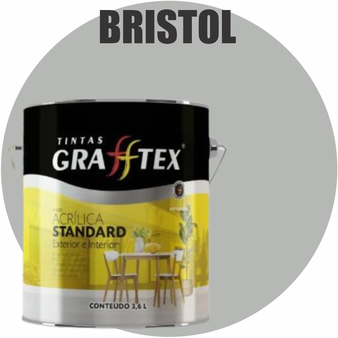 f96f5fdb-7950-4344-8772-20494941b326 TINTA ACRILICA FOSCA STANDARD INT/EXT 3,6L BRISTOL GRAFFTEX