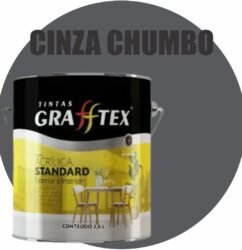 TINTA ACRILICA FOSCA STANDARD INT/EXT 3,6L CINZA CHUMBO GRAFFTEX