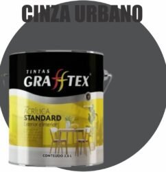 TINTA ACRILICA FOSCA STANDARD INT/EXT 3,6L CINZA URBANO GRAFFTEX