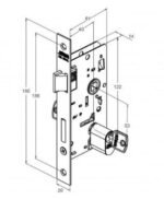 FECHADURA ROSETA QUAD OXIDADO (35) 803/35 EXTERNA STAM 41754