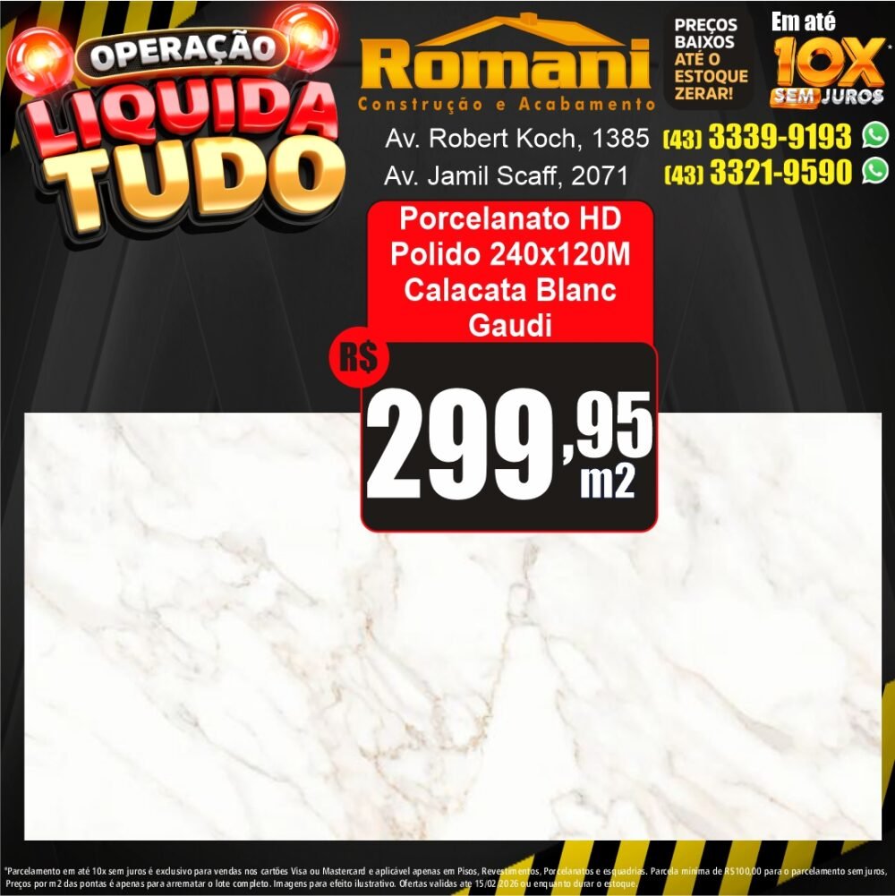porcelanato lastra hd polido calacata 120x240 240x120 retificado - liquidacao oferta promocao