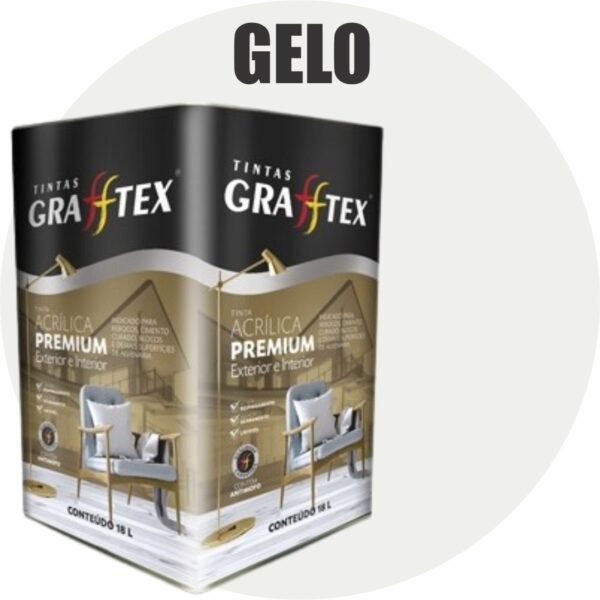 TINTA ACRILICA FOSCA PREMIUM INT/EXT 18L GELO GRAFFTEX-