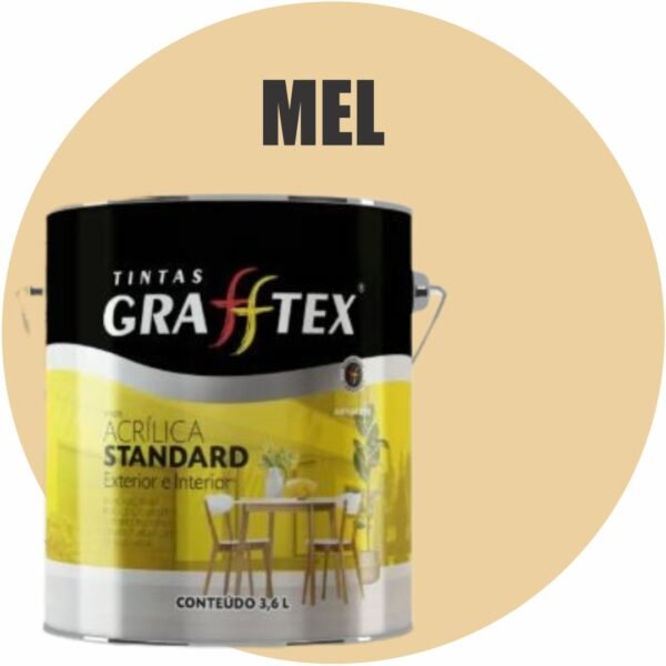 TINTA ACRILICA FOSCA STANDARD INT/EXT 3,6L MEL GRAFFTEX
