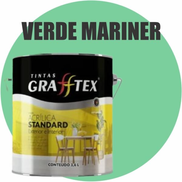 TINTA ACRILICA FOSCA STANDARD INT/EXT 3,6L VERDE MARINER GRAFFTEX