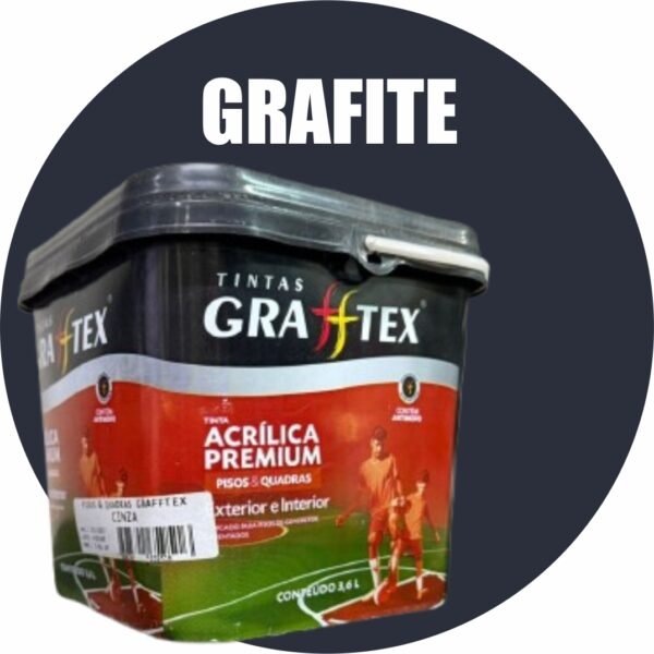 TINTA ACRILICA FOSCA PISOS E QUADRAS PREMIUM 3,6L GRAFITE GRAFFTEX