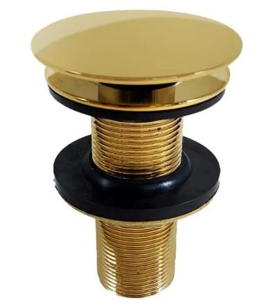 VALVULA LAVATORIO/CUBA 61617 CLICK LUXO 8CM 7/8 GOLD BRILHO RAINHA 216526