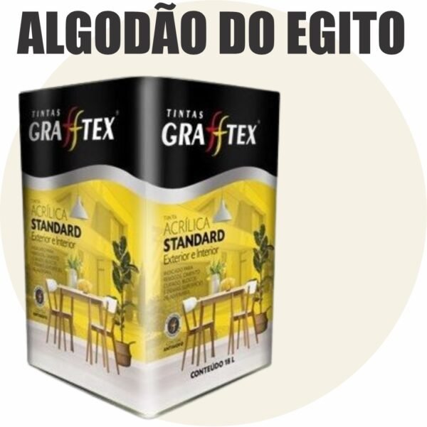 TINTA ACRILICA FOSCA STANDARD INT/EXT 18L ALGODAO DO EGITO GRAFFTEX-