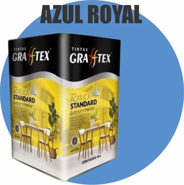TINTA ACRILICA FOSCA STANDARD INT/EXT 18L AZUL ROYAL GRAFFTEX