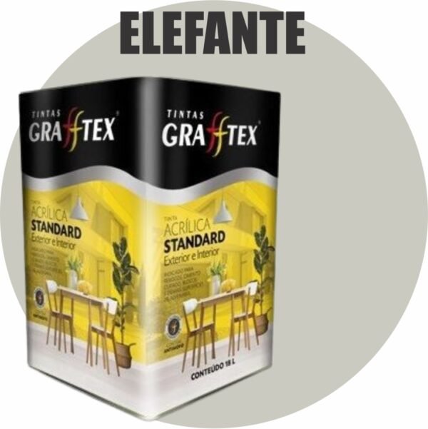 TINTA ACRILICA FOSCA STANDARD INT/EXT 18L ELEFANTE GRAFFTEX