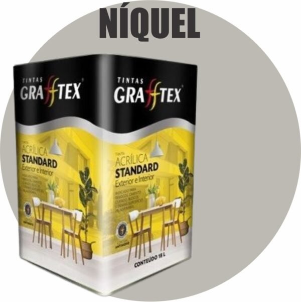 TINTA ACRILICA FOSCA STANDARD INT/EXT 18L NIQUEL GRAFFTEX