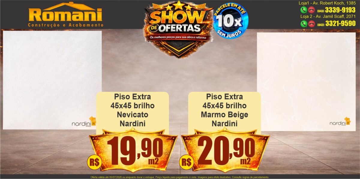 GR_piso extra 45x45 branco nevicato + marmo beige promocao oferta barato