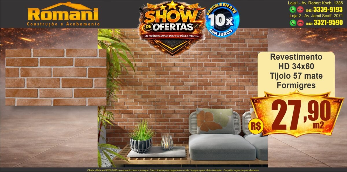 gr_revestimento hd tijolo 57 34x60 acetinado tijolinho SHOW DE OFERTAS promocao oferta barato