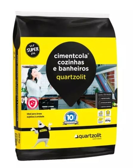ARGAMASSA SUPER COZINHAS E BANHEIROS 20KG QUARTZOLIT