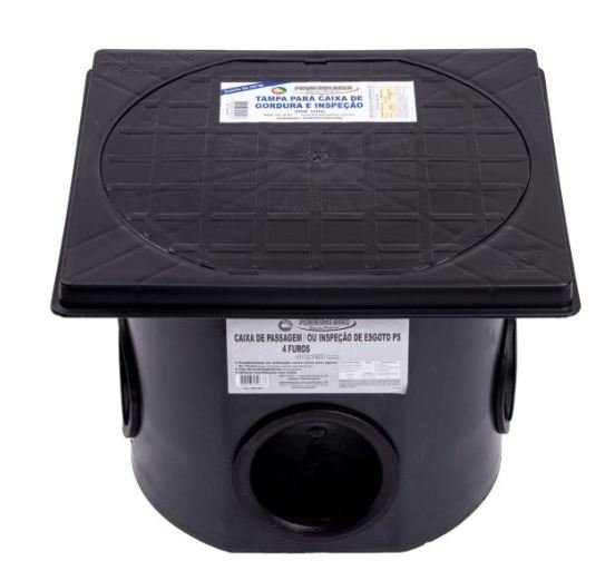 CAIXA INSPECAO PASSAGEM ESG. 04 FUROS 30X25 BREC