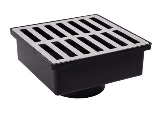 CAIXA COLETORA COM GRELHA DE ALUMINIO 20X20 BREC