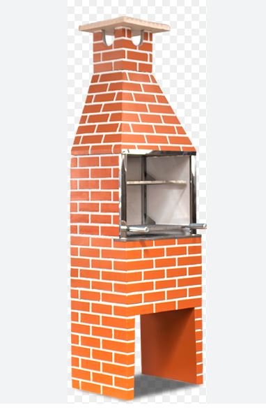 CHURRASQUEIRA PRE MOLDADA PINTINTADA MEDIA 63X52X210CM DECOR ART