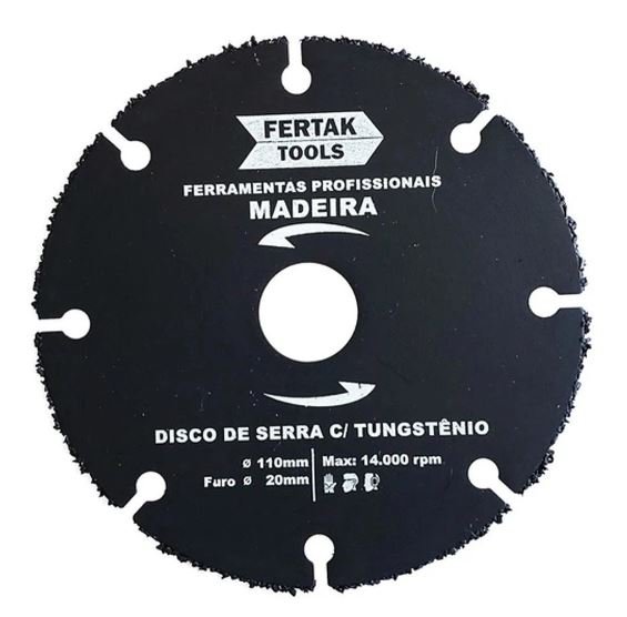 DISCO MADEIRA 110X20MM TUNGSTENIO FERTAK 280010