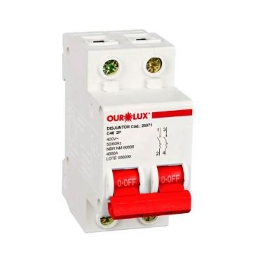 DISJUNTOR DIN BIP 2X40A (C) OUROLUX 26071