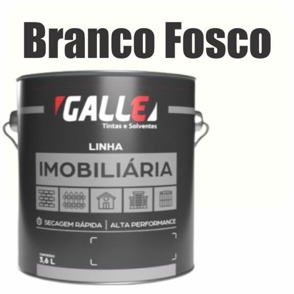 ESMALTE SINTETICO SECAGEM RAPIDA FOSCO 3,6L BRANCO FOSCO GALLE