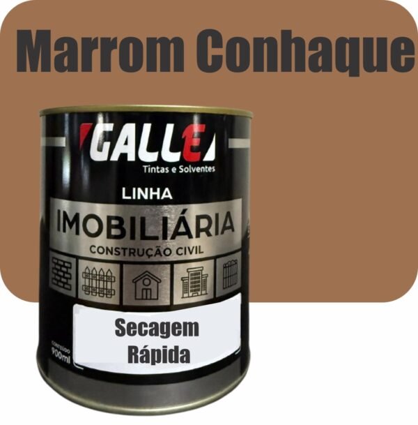 ESMALTE SINTETICO SECAGEM RAPIDA BRILHANTE 0,9L MARROM CONHAQUE GALLE