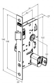 FECHADURA ROSETA RED INOX (13) 803/13 EXTERNA STAM 36018