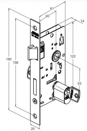 FECHADURA ROSETA RED OXIDADO (11) 803/11 EXTERNA STAM 34943