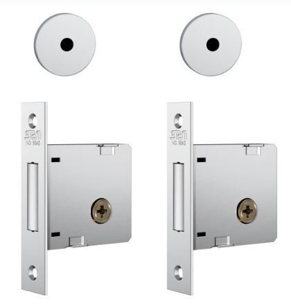 FECHADURA AUXILIAR 1004 ROSETA INOX TETRA (PAR) ROSETA STAM 10977