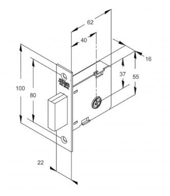 FECHADURA AUXILIAR 1004 ROSETA OXIDADO TETRA (PAR) STAM 10979