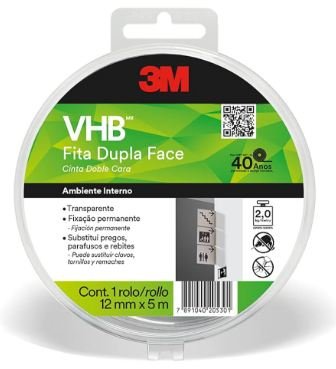 FITA DUPLA VHB FACE 12MMX5M 4910 PROFISSIONAL 3M