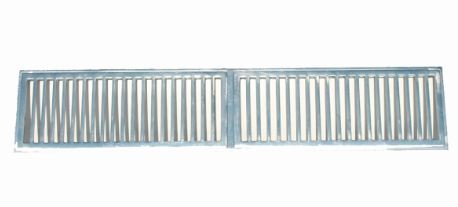 GRELHA ALUMINIO ESCOVADO COM PORTA GRELHA 20X100CM PRIME ALUMINIO