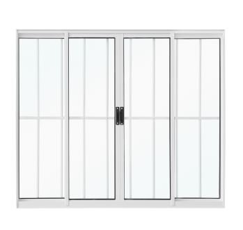 JANELA ALUM BRANCO 4F 120X100-8 C/GR CLAS CRV P 2622
