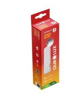 LUM EMERGENCIA 30 LEDS 2W S/ ALCA OUROLUX 01986