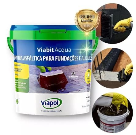 PINTURA ASFALTICA VIABIT ACQUA GL 3,6L VIAPOL
