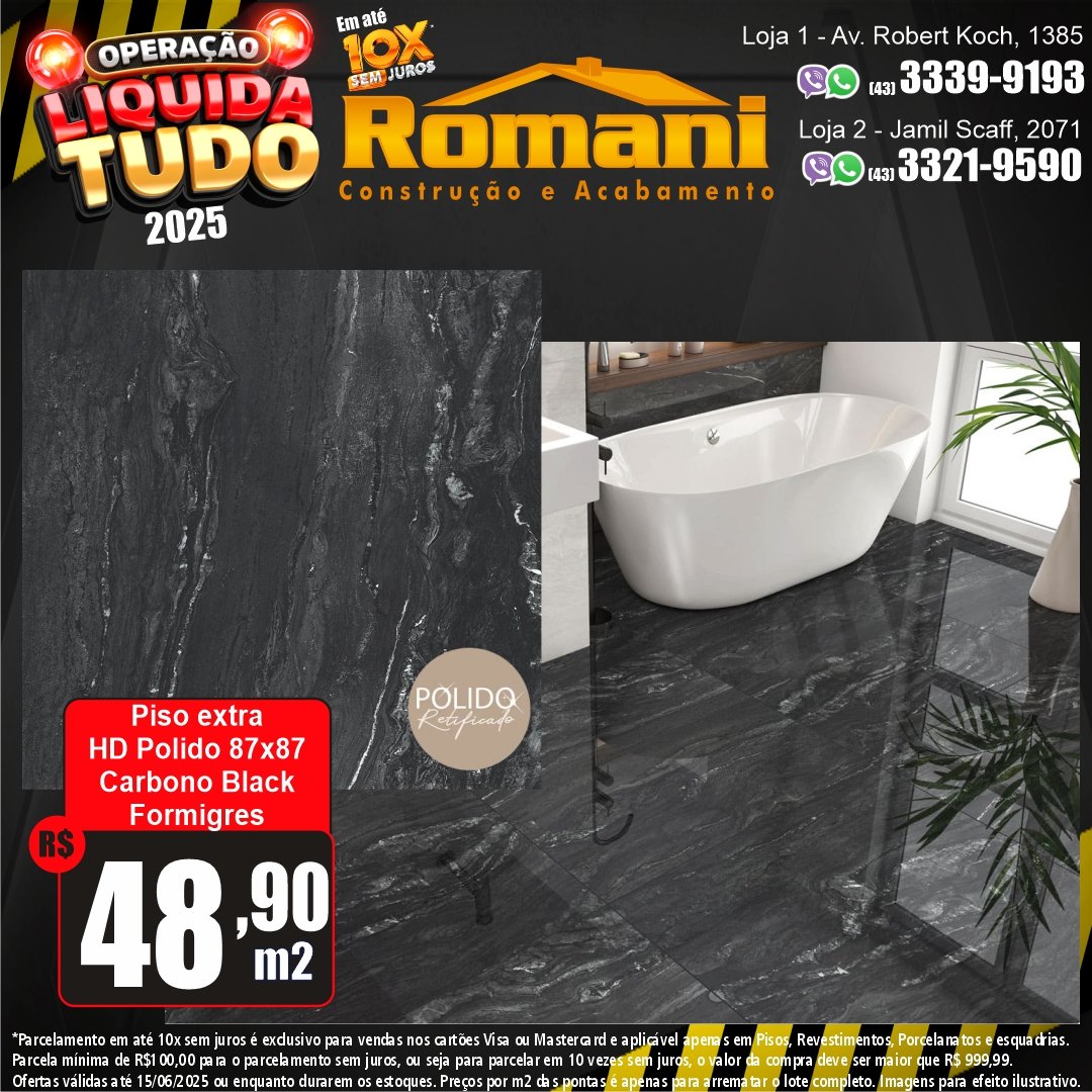 efa92775-a26f-45bc-9d78-8e3f08bc18c2 PISO FORMIGRES CARBONO BLACK RT POLI 87X87 (2,27)*