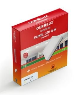 PAINEL LED QUAD SOBREPOR 36W 6500K BIV OUROLUX 03211