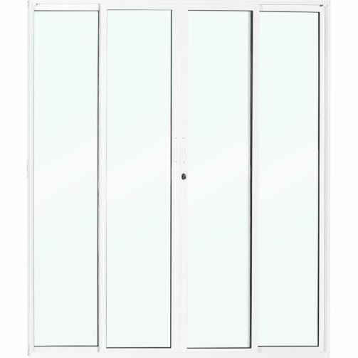 PORTA DE CORRER CENTRAL ALUM BRANCO 4F 200X210 CRV 601061