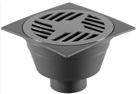 RALO SIFONADO REDONDO CINZA GRELHA QUADRADA CROMADA ASTRA R4