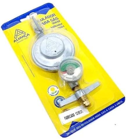 REGULADOR GAS 504/01 MEDIO C/ MANOMETRO ALIANÇA