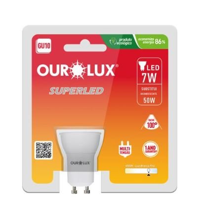 SUPERLED GU10 7W BIV 6500K 100U OUROLUX 20082